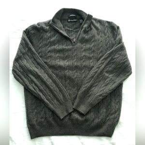 Gray/Charcoal Cashmere zip-up
